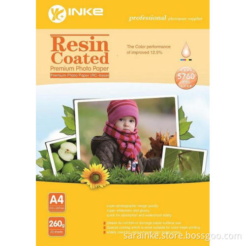 260G RC Photo Paper for Inkjet Printer (Photo Paper for Inkjet Printer)